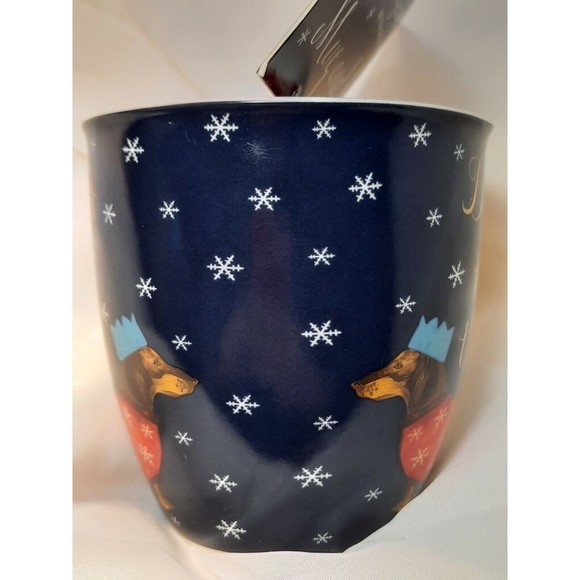 New Milly Green Christmas Dog Mug & Socks Set “Dachshund Through The Snow" Blue - Picture 5 of 9